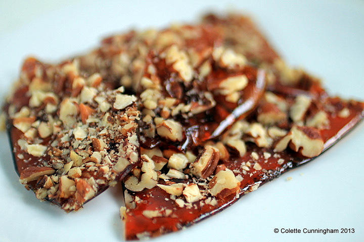 Cooled Pecan Brittle